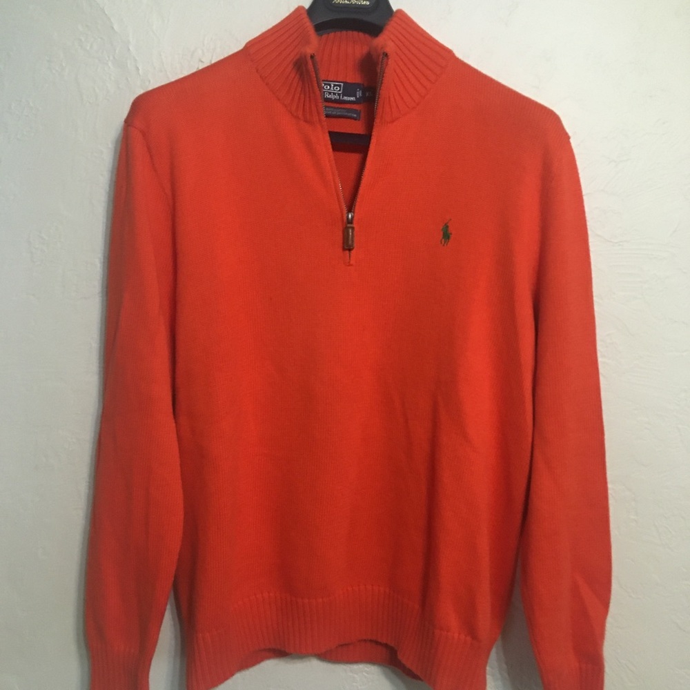 Polo 1/4 zip pullover sweater